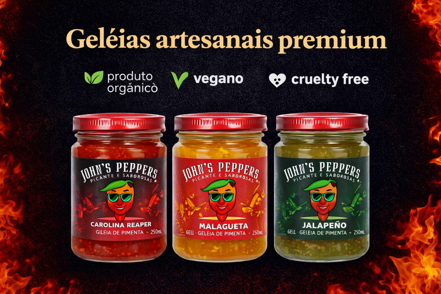 Geleia de pimenta vegana gourmet produto orgânico