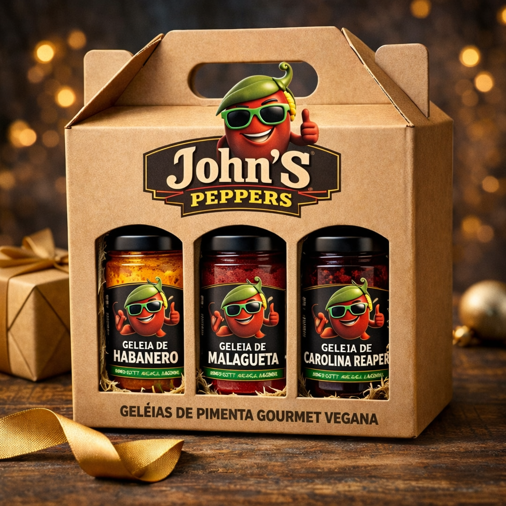 Kit de molhos de pimentas gourmet vegana